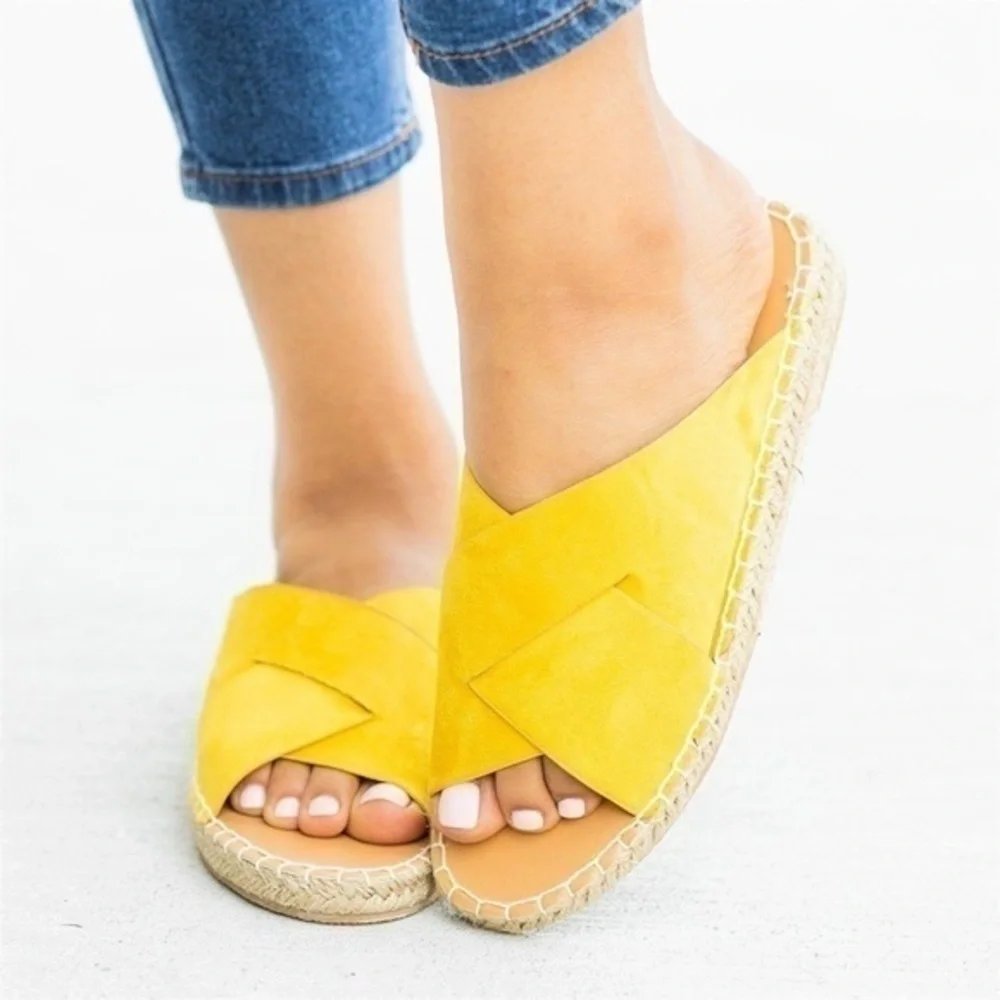 Qupid Elmore Yellow Espadrilles Sandals